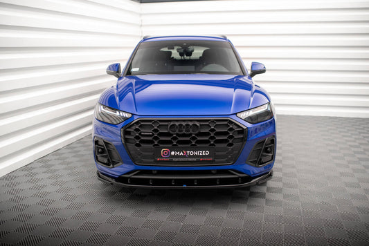 Frontlippe V.2 passend für Audi SQ5 / Q5 S-Line SUV / Sportback Mk2 FL schwarz Hochglanz