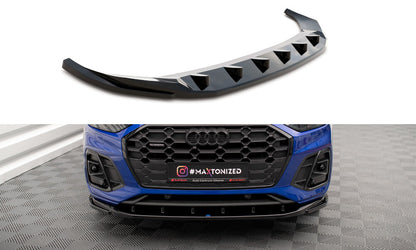 Frontlippe V.2 passend für Audi SQ5 / Q5 S-Line SUV / Sportback Mk2 FL schwarz Hochglanz