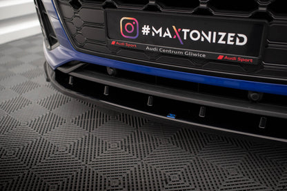 Frontlippe V.2 passend für Audi SQ5 / Q5 S-Line SUV / Sportback Mk2 FL schwarz Hochglanz