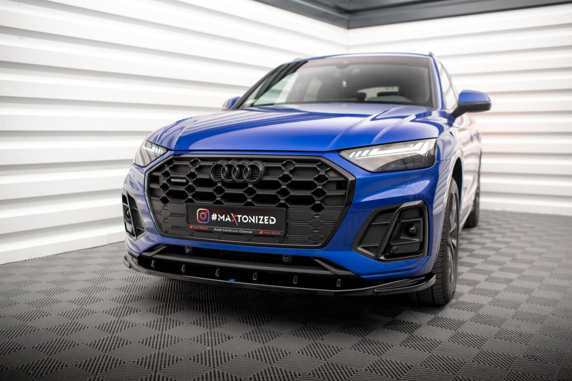 Frontlippe V.2 passend für Audi SQ5 / Q5 S-Line SUV / Sportback Mk2 FL schwarz Hochglanz