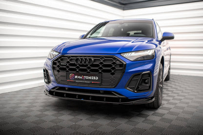 Frontlippe V.2 passend für Audi SQ5 / Q5 S-Line SUV / Sportback Mk2 FL schwarz Hochglanz