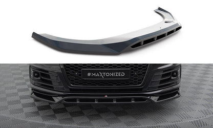 Frontlippe V.2 passend für Audi SQ7 / Q7 S-Line Mk2 schwarz Hochglanz