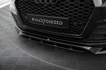 Frontlippe V.2 passend für Audi SQ7 / Q7 S-Line Mk2 schwarz Hochglanz