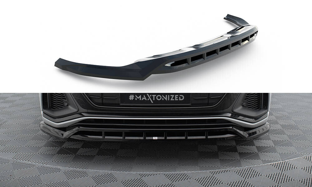 Frontlippe V.2 passend für Audi SQ8 / Q8 S-Line Mk1 schwarz Hochglanz