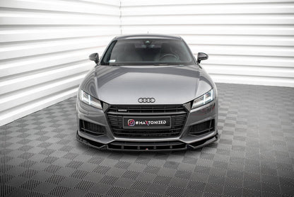 Frontlippe V.2 passend für Audi TT S / S-Line 8S schwarz Hochglanz