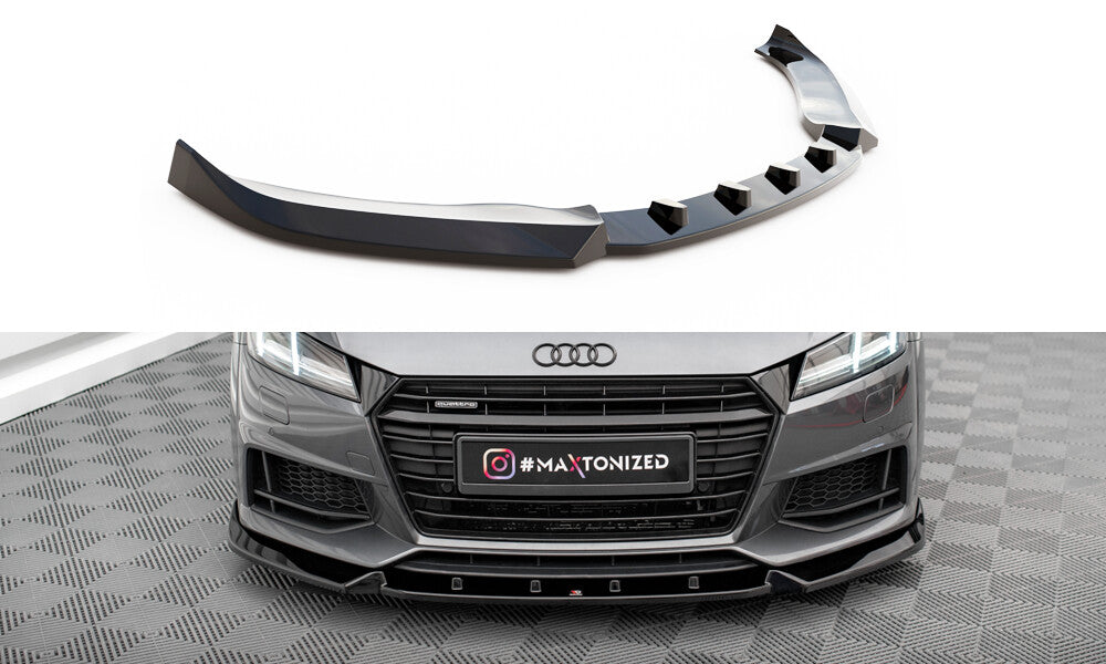 Frontlippe V.2 passend für Audi TT S / S-Line 8S schwarz Hochglanz