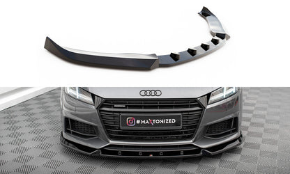 Frontlippe V.2 passend für Audi TT S / S-Line 8S schwarz Hochglanz