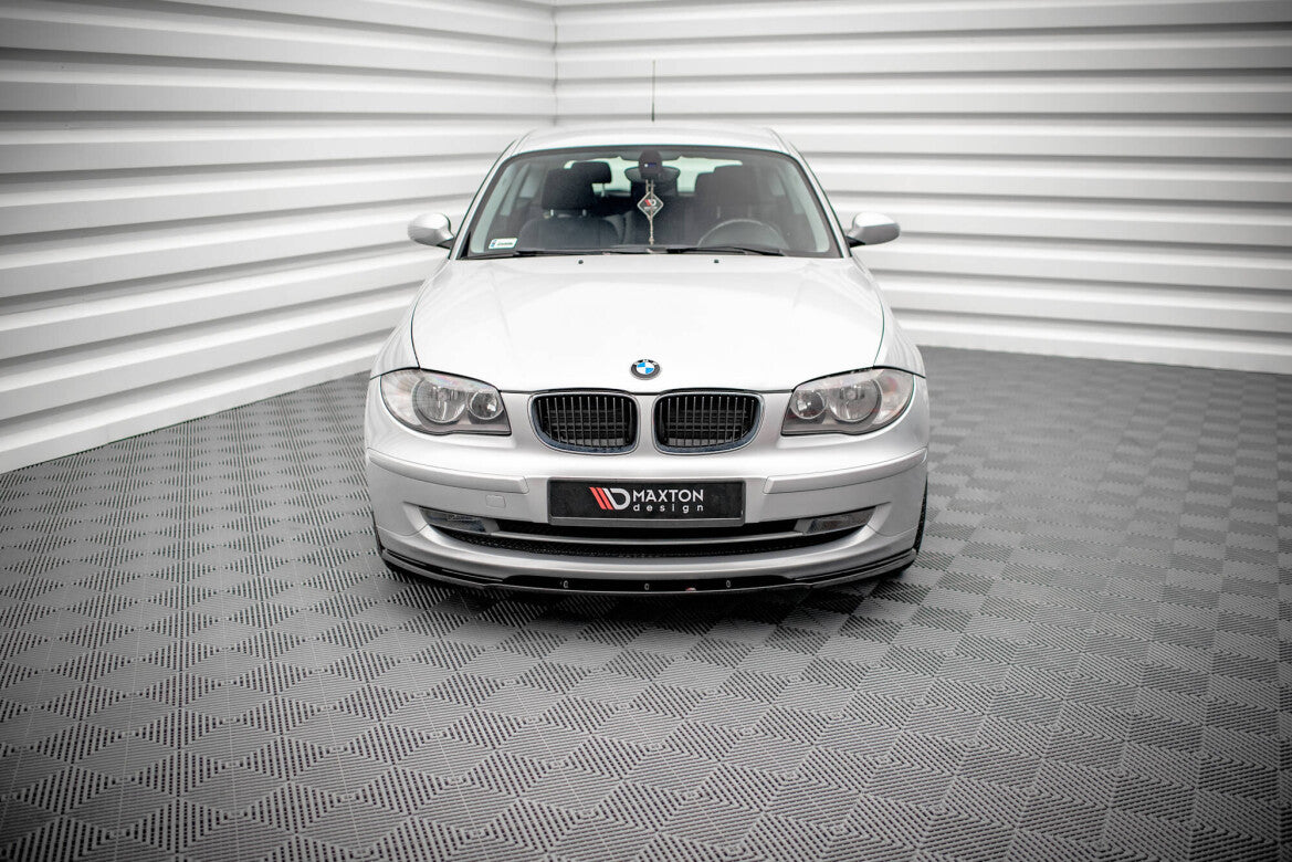 Frontlippe V.2 passend für BMW 1er E81 FL schwarz Hochglanz