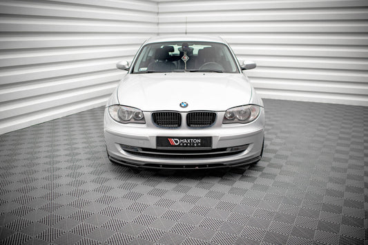 Frontlippe V.2 passend für BMW 1er E81 FL schwarz Hochglanz