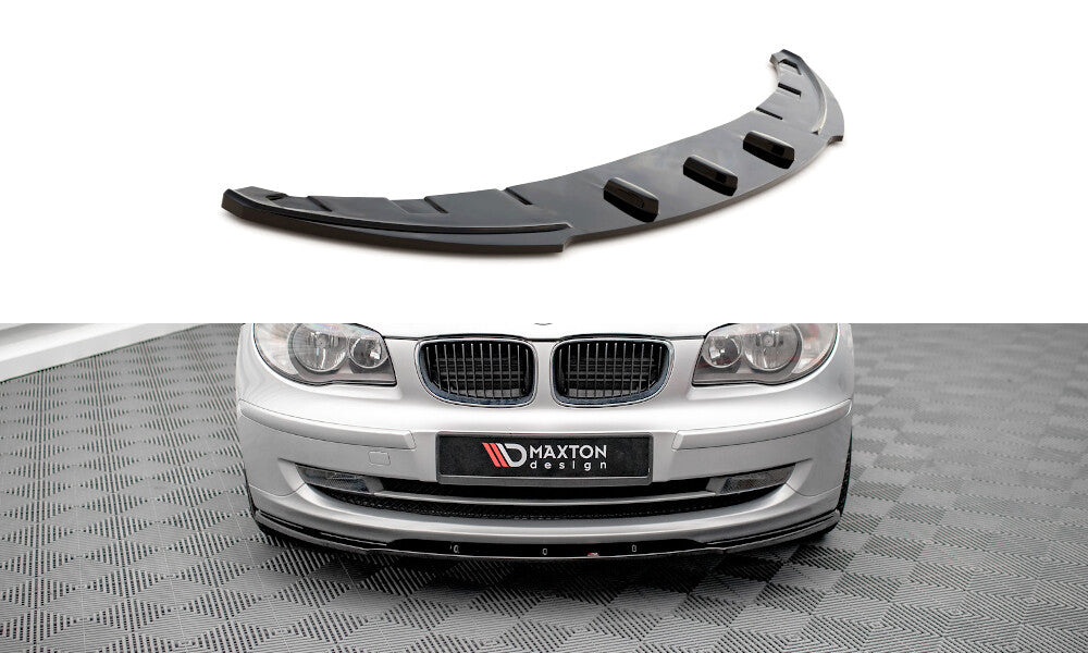 Frontlippe V.2 passend für BMW 1er E81 FL schwarz Hochglanz