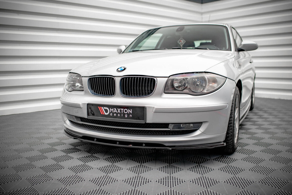 Frontlippe V.2 passend für BMW 1er E81 FL schwarz Hochglanz