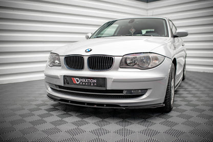 Frontlippe V.2 passend für BMW 1er E81 FL schwarz Hochglanz