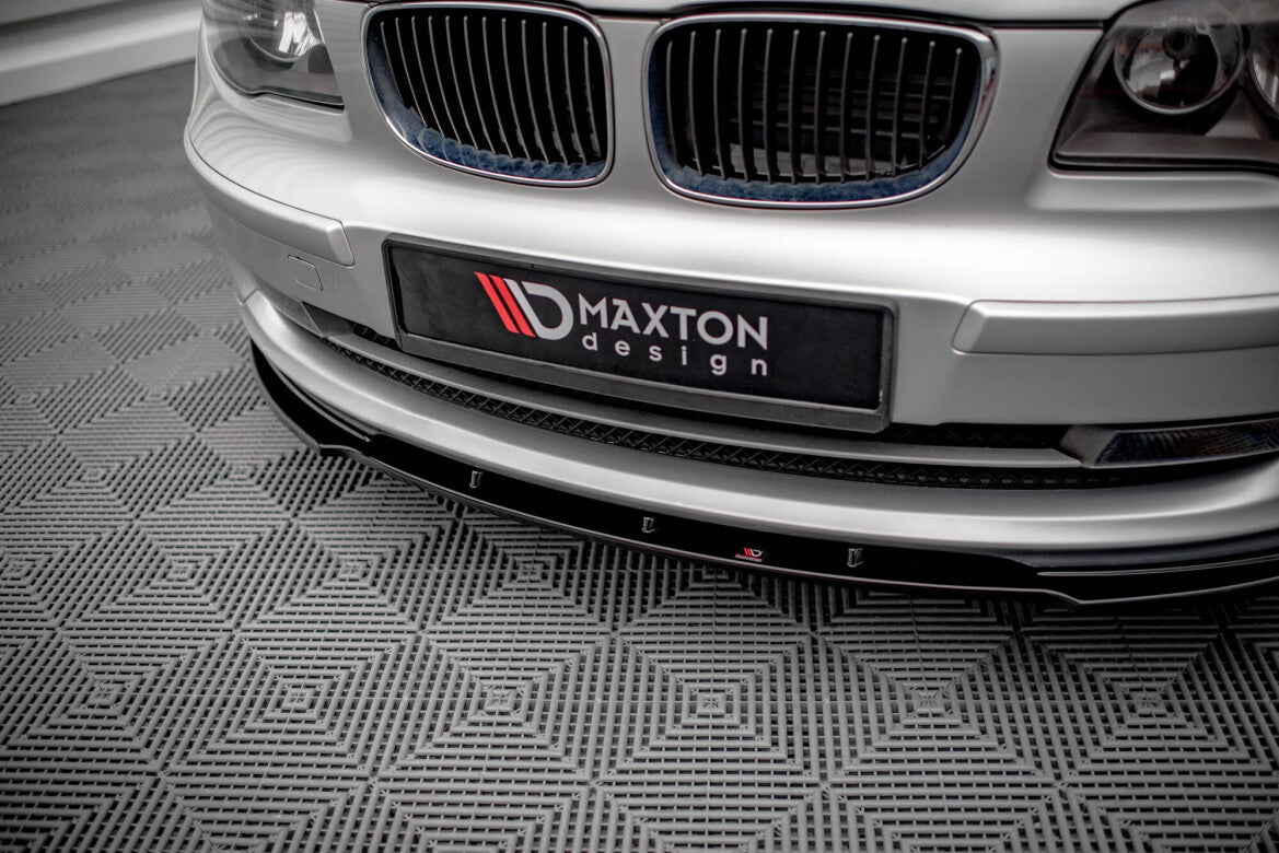 Frontlippe V.2 passend für BMW 1er E81 FL schwarz Hochglanz