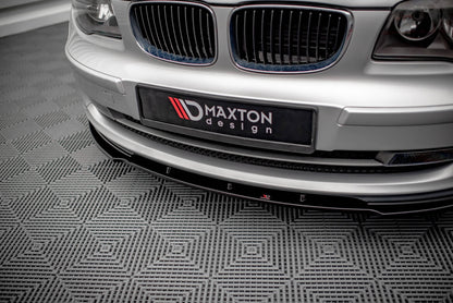 Frontlippe V.2 passend für BMW 1er E81 FL schwarz Hochglanz