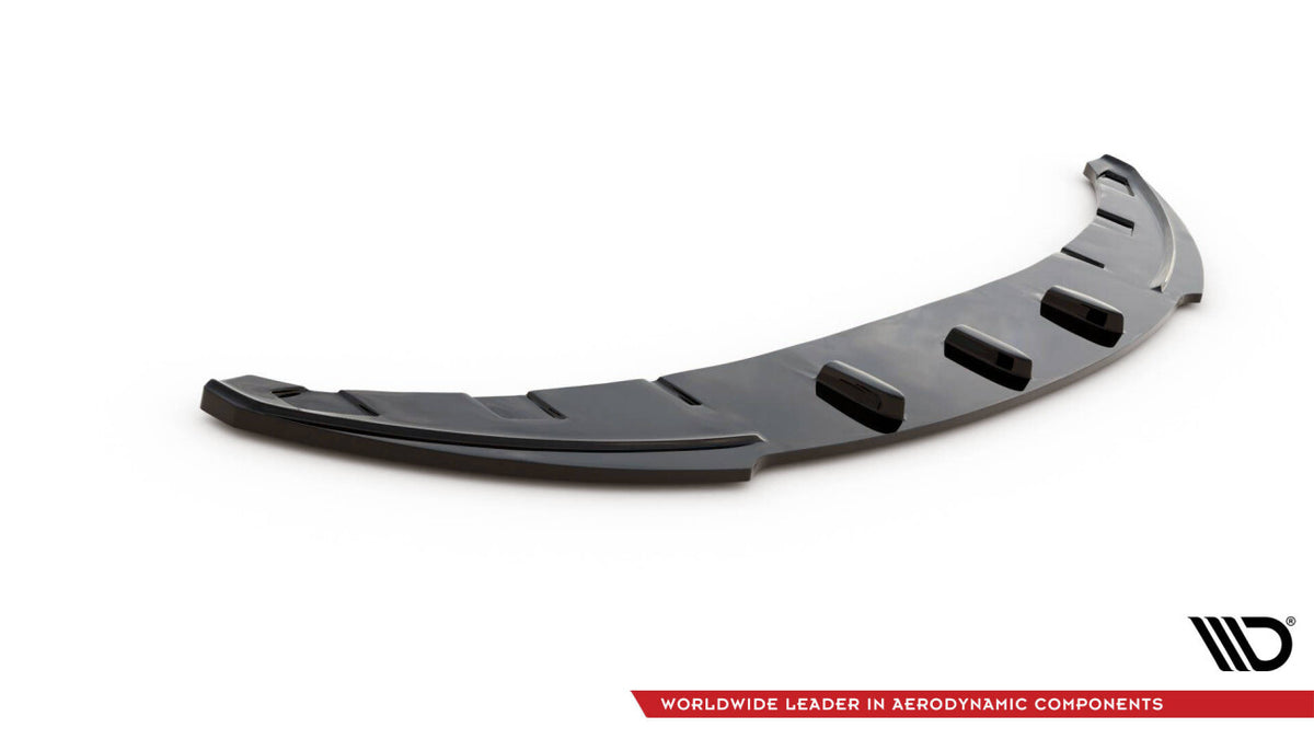 Frontlippe V.2 passend für BMW 1er E81 FL schwarz Hochglanz