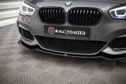 Frontlippe V.2 passend für BMW 1er F20/F21 M-Power schwarz Hochglanz