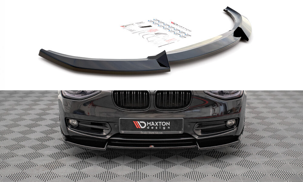 Frontlippe V.2 passend für BMW 1er F20 schwarz Hochglanz