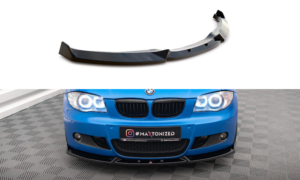 Frontlippe V.2 passend für BMW 1er M-Paket E87 / E81 FL schwarz Hochglanz
