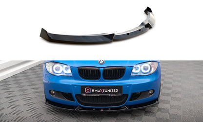 Frontlippe V.2 passend für BMW 1er M-Paket E87 / E81 FL schwarz Hochglanz