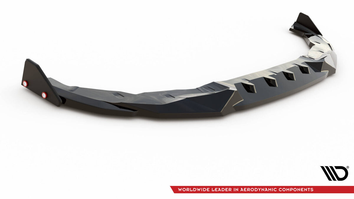 Frontlippe V.2 passend für BMW 2 Coupe M-Paket / M240i G42 schwarz Hochglanz + Flaps matt