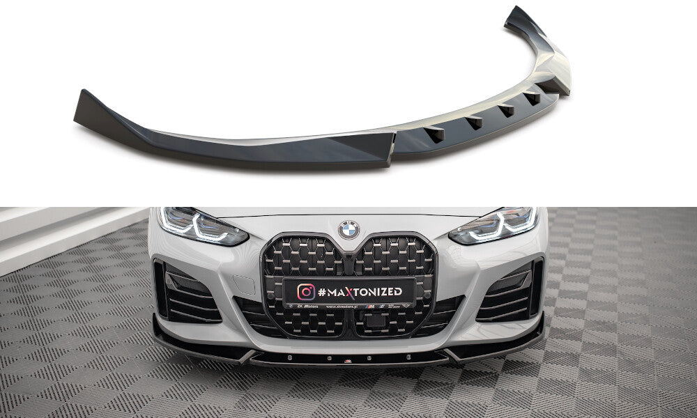 Frontlippe V.2 passend für BMW 4er / i4 Gran Coupe M-Paket / M440i G26 schwarz Hochglanz