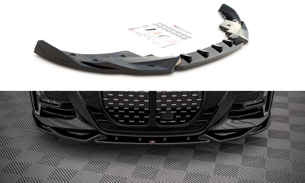 Frontlippe V.2 passend für BMW 4er M-Paket / M440i G22 / G23 / G22 FL / G23 FL schwarz Hochglanz