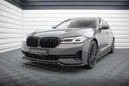 Frontlippe V.2 passend für BMW 5er G30 / G31 FL schwarz Hochglanz