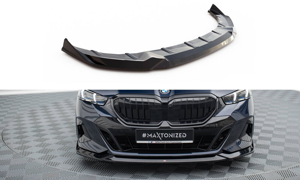 Frontlippe V.2 passend für BMW 5er / i5 M-Paket Limousine / Touring G60 / G61 schwarz Hochglanz