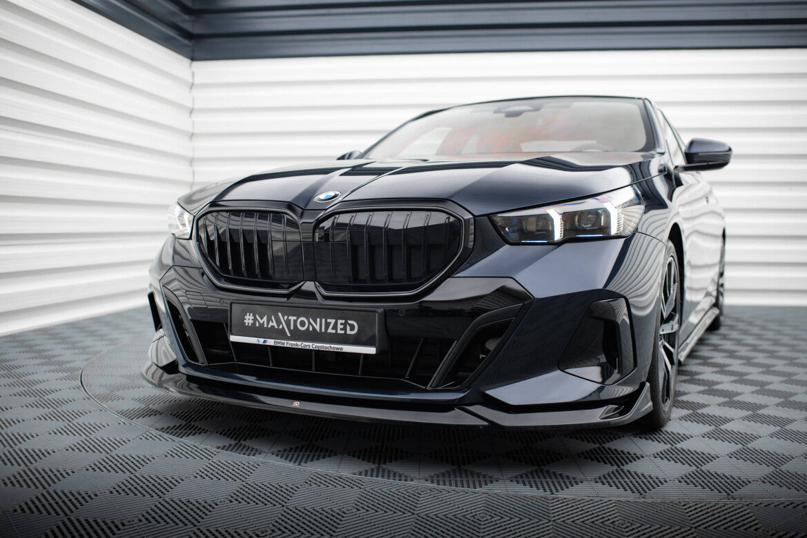 Frontlippe V.2 passend für BMW 5er / i5 M-Paket Limousine / Touring G60 / G61 schwarz Hochglanz