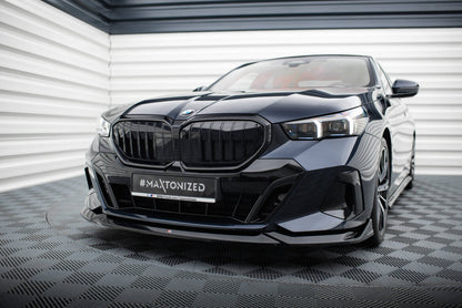 Frontlippe V.2 passend für BMW 5er / i5 M-Paket Limousine / Touring G60 / G61 schwarz Hochglanz