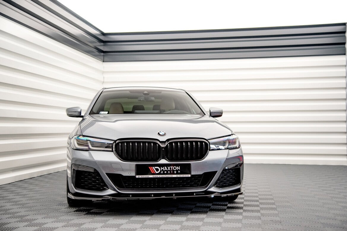 Frontlippe V.2 passend für BMW 5er M-Paket / M550i / M550d Limousine / Touring G30 / G31 FL schwarz Hochglanz