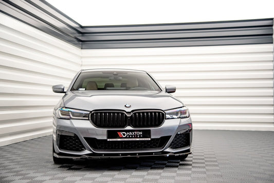 Frontlippe V.2 passend für BMW 5er M-Paket / M550i / M550d Limousine / Touring G30 / G31 FL schwarz Hochglanz