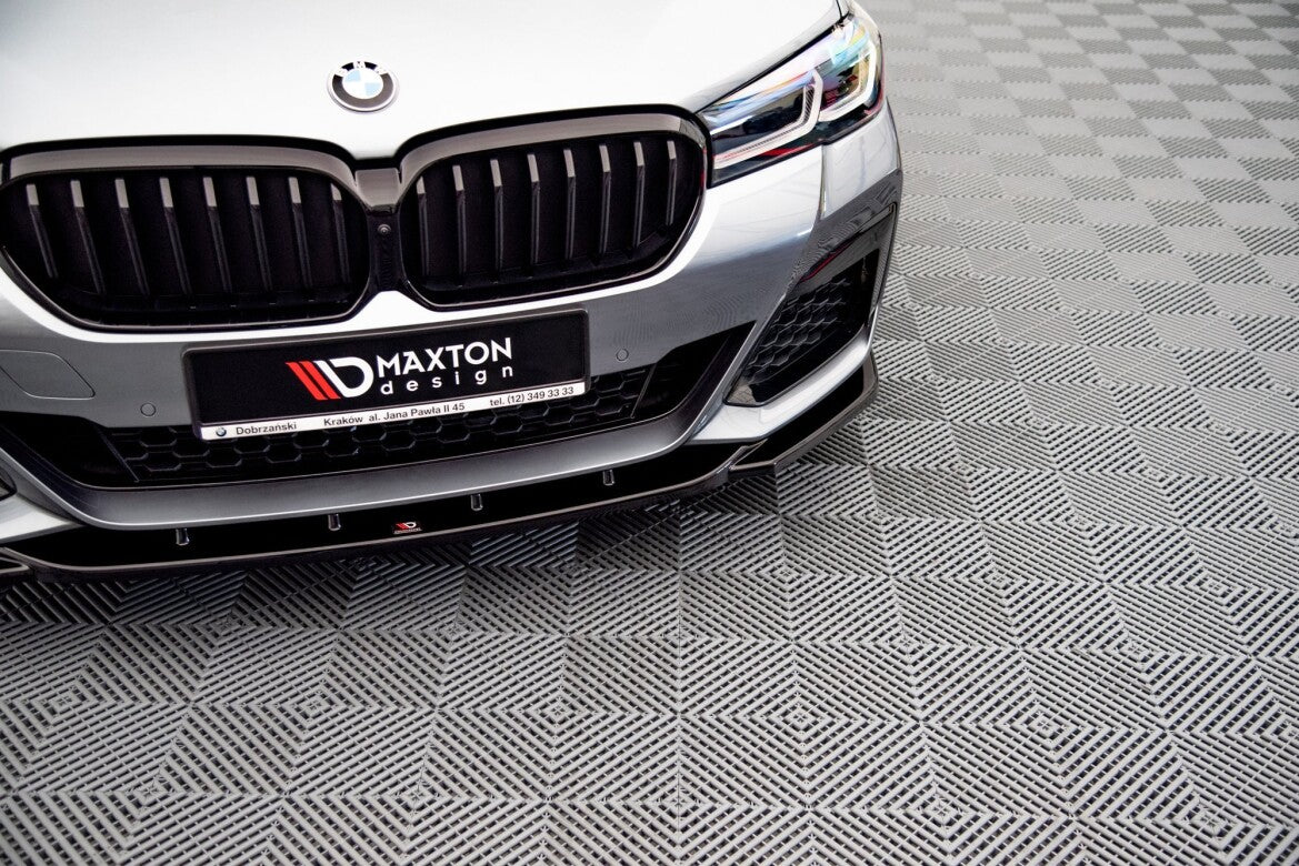 Frontlippe V.2 passend für BMW 5er M-Paket / M550i / M550d Limousine / Touring G30 / G31 FL schwarz Hochglanz