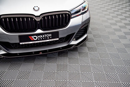 Frontlippe V.2 passend für BMW 5er M-Paket / M550i / M550d Limousine / Touring G30 / G31 FL schwarz Hochglanz