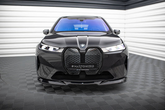 Frontlippe V.2 passend für BMW iX M-Paket i20 schwarz Hochglanz