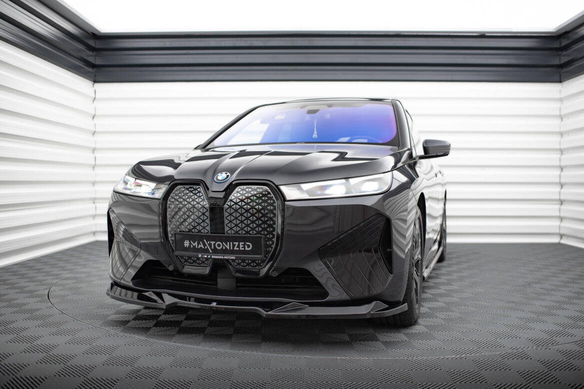 Frontlippe V.2 passend für BMW iX M-Paket i20 schwarz Hochglanz