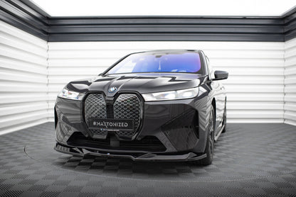 Frontlippe V.2 passend für BMW iX M-Paket i20 schwarz Hochglanz
