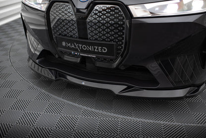 Frontlippe V.2 passend für BMW iX M-Paket i20 schwarz Hochglanz