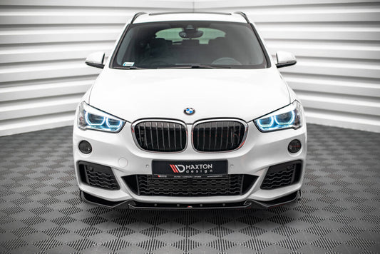 Frontlippe V.2 passend für BMW X1 M-Paket F48 schwarz Hochglanz