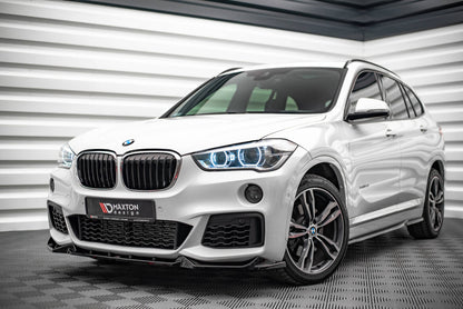 Frontlippe V.2 passend für BMW X1 M-Paket F48 schwarz Hochglanz