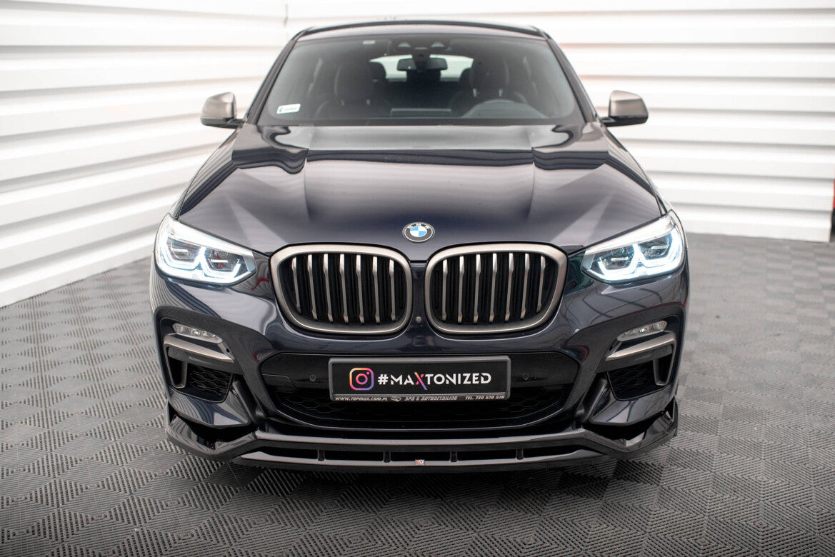 Frontlippe V.2 passend für BMW X4 M-Paket G02 schwarz Hochglanz