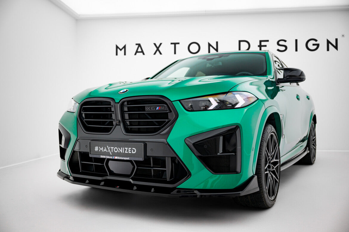 Frontlippe V.2 passend für BMW X6 M F96 FL schwarz Hochglanz