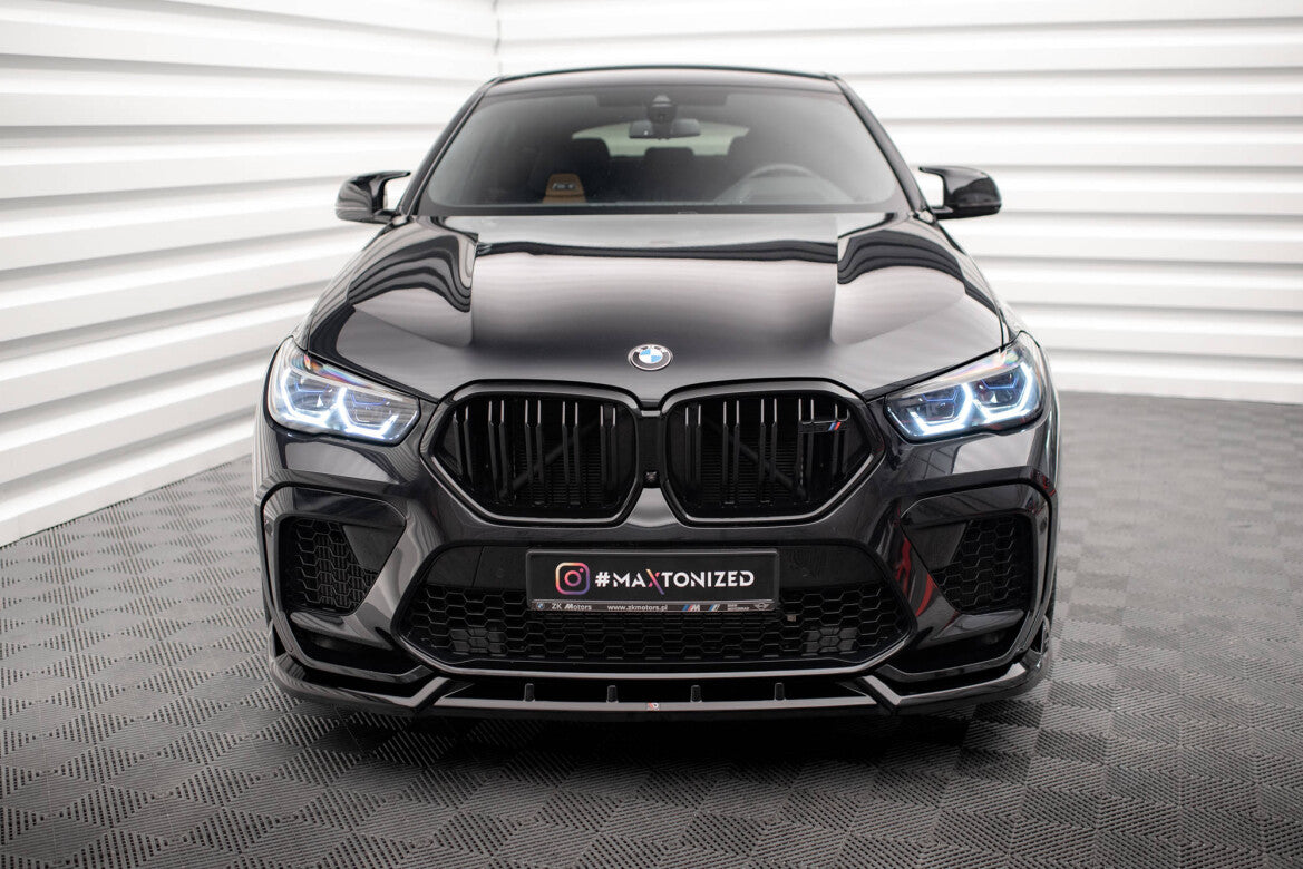 Frontlippe V.2 passend für BMW X6 M F96 schwarz Hochglanz