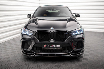 Frontlippe V.2 passend für BMW X6 M F96 schwarz Hochglanz