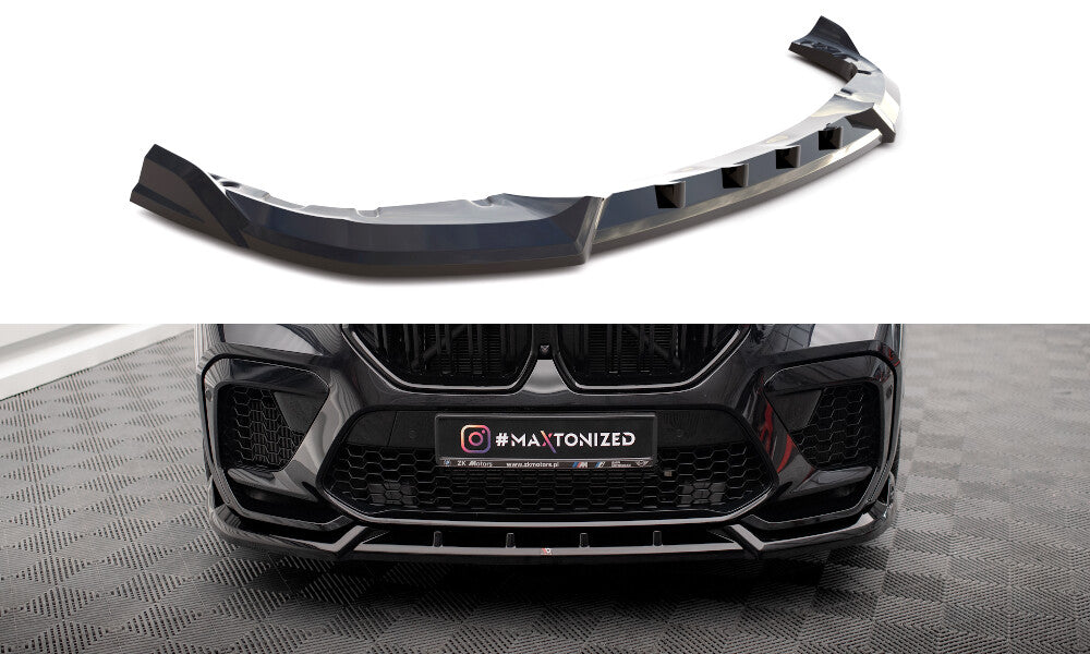 Frontlippe V.2 passend für BMW X6 M F96 schwarz Hochglanz