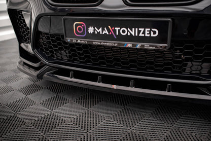 Frontlippe V.2 passend für BMW X6 M F96 schwarz Hochglanz