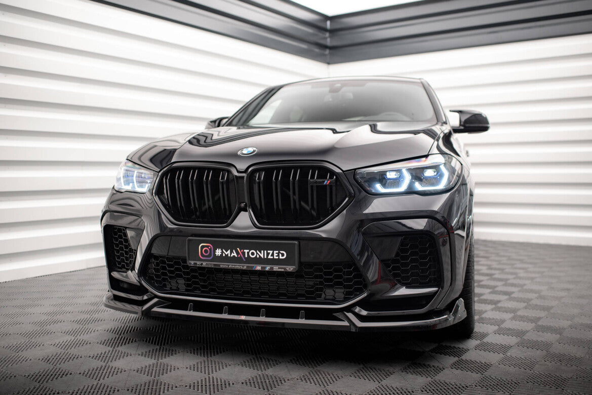 Frontlippe V.2 passend für BMW X6 M F96 schwarz Hochglanz