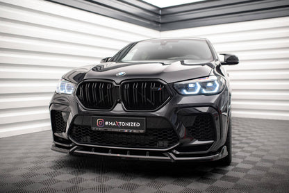 Frontlippe V.2 passend für BMW X6 M F96 schwarz Hochglanz