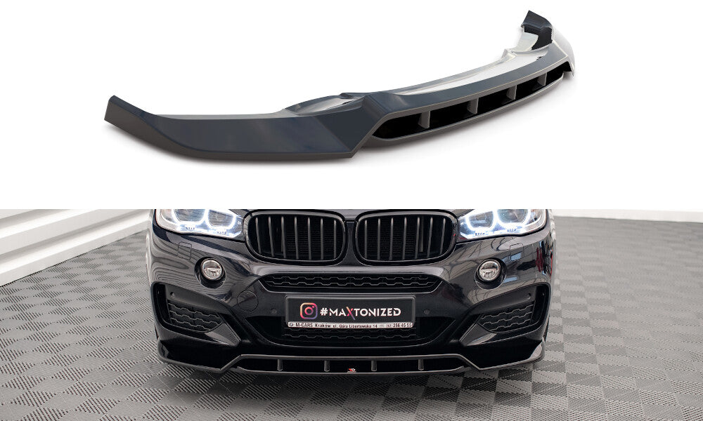Frontlippe V.2 passend für BMW X6 M-Paket F16 schwarz Hochglanz