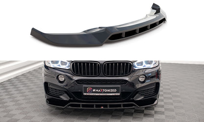 Frontlippe V.2 passend für BMW X6 M-Paket F16 schwarz Hochglanz